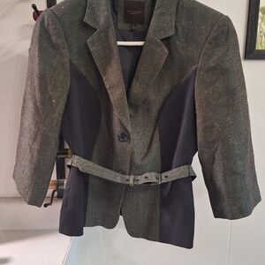 The Limited Women's Tweed and Black Blazer